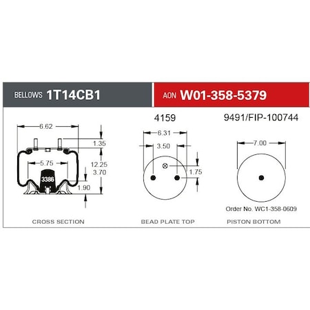 Firestone 1T14CB1 RB 2ST 1/4NPT PST, W013585379 W013585379